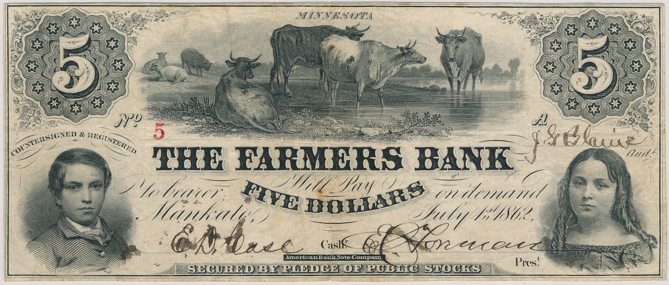 $5 Farmers Bank - Mankato