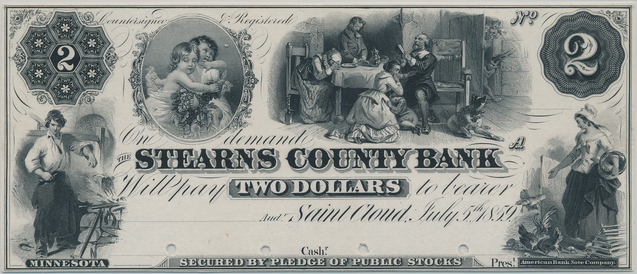 $2 Stearns County Bank