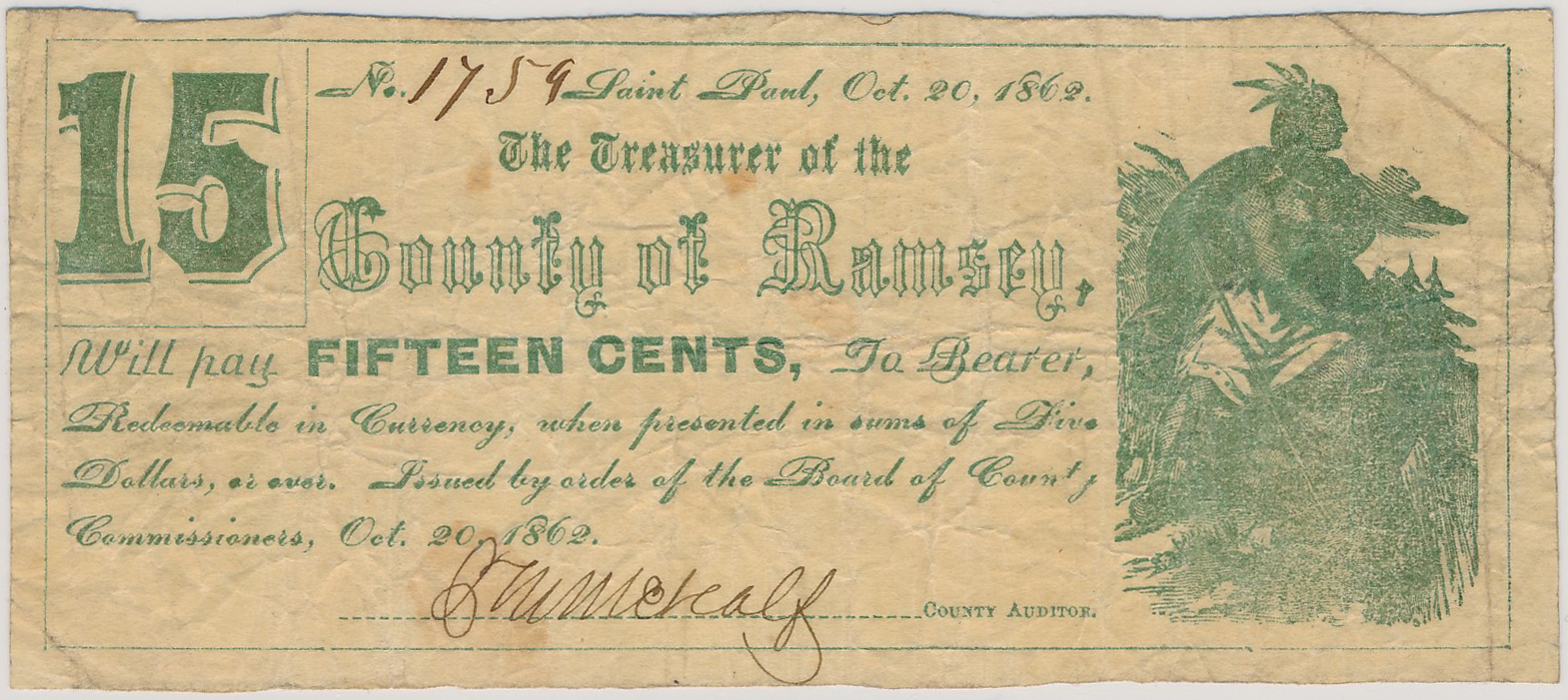 $.15 Treasurer of Ramsey County
