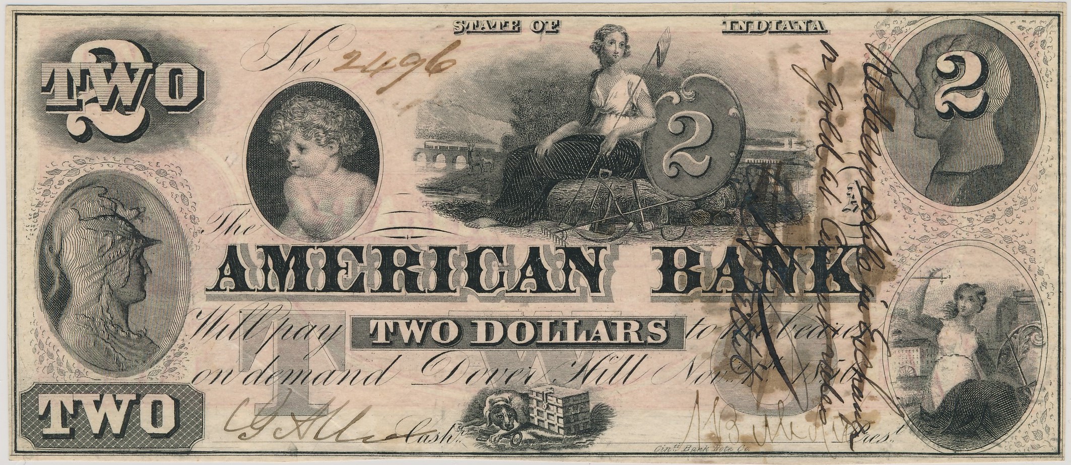 $2 C. H. Pettit (on American Bank)