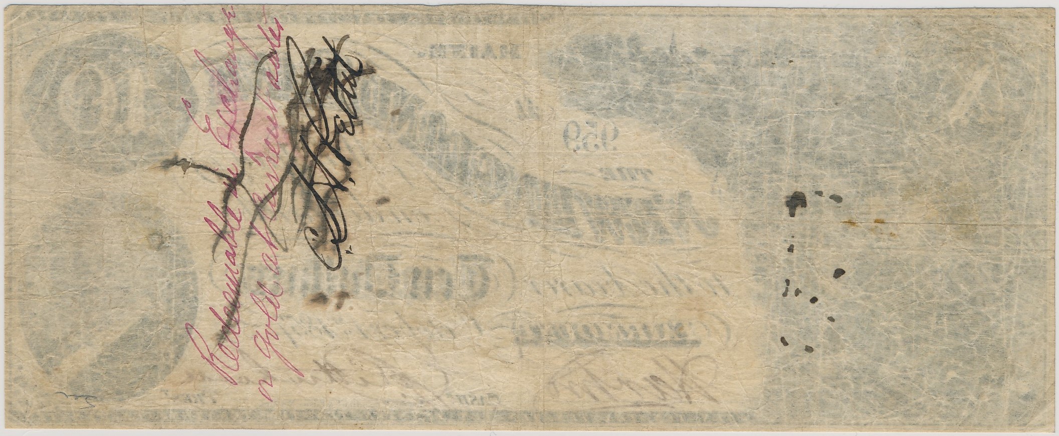 $10 C. H. Pettit (on New England Bank)