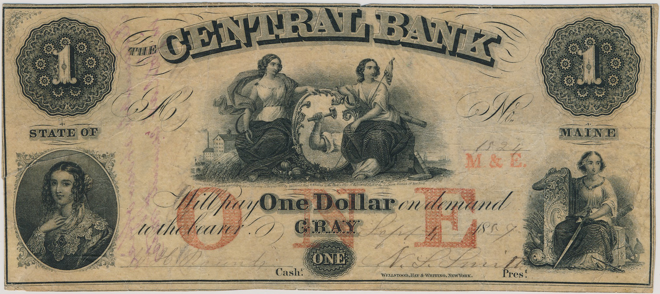 $1 Mackubin & Edgerton (on Central Bank)