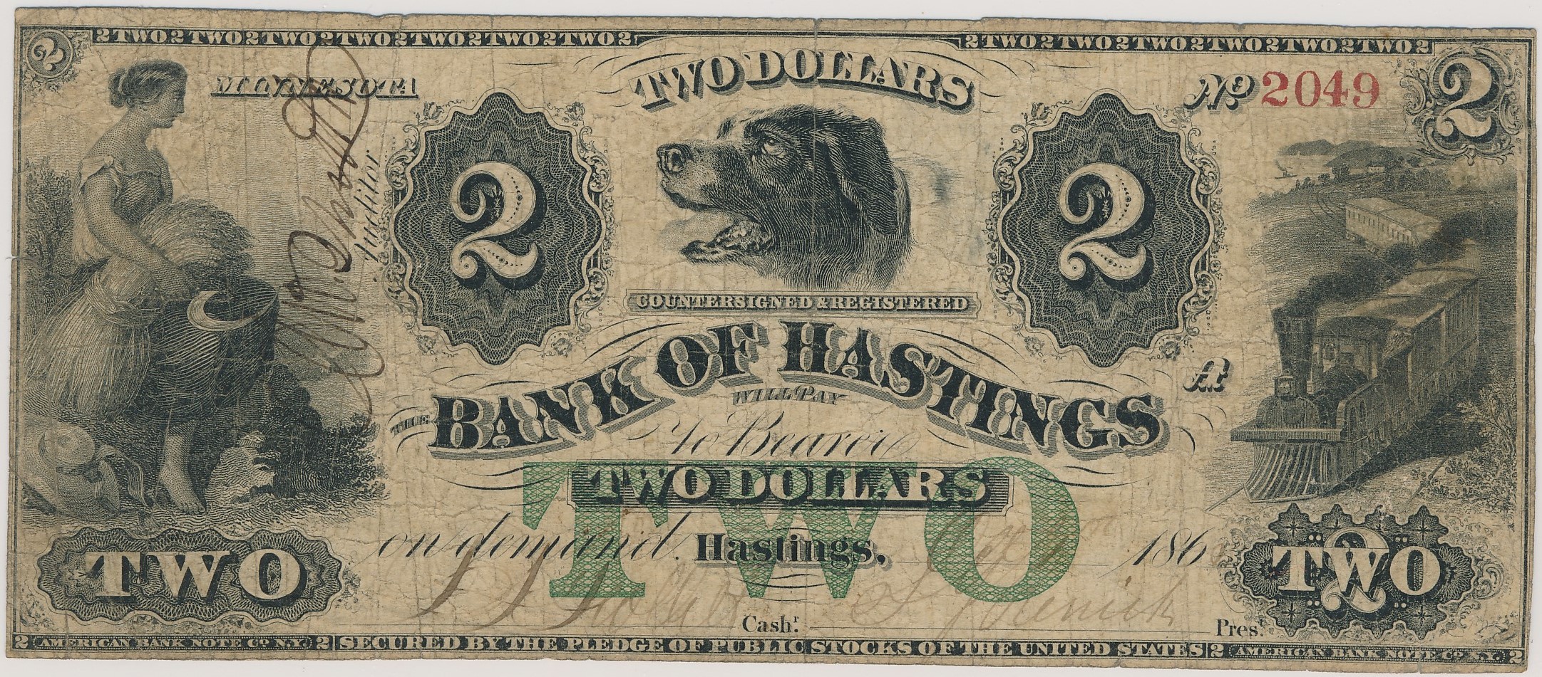 $2 Bank of Hastings