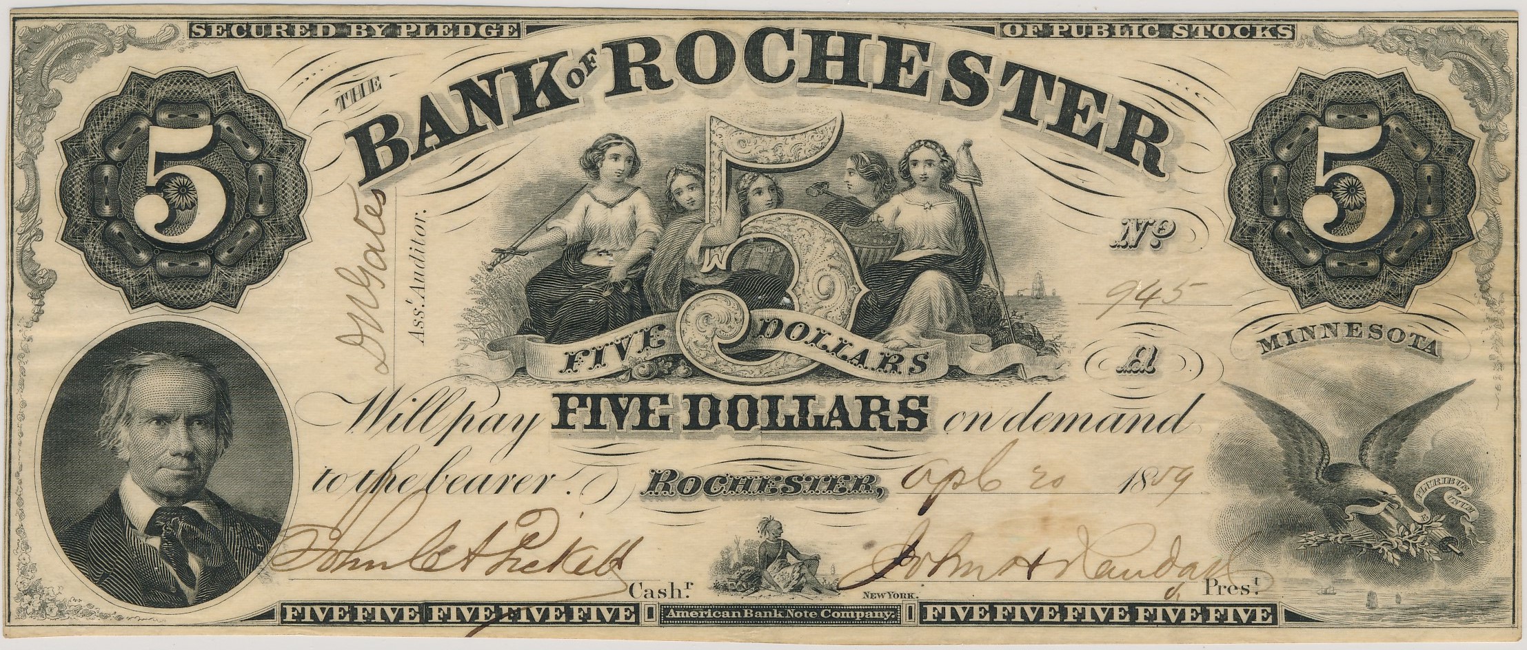$5 Bank of Rochester