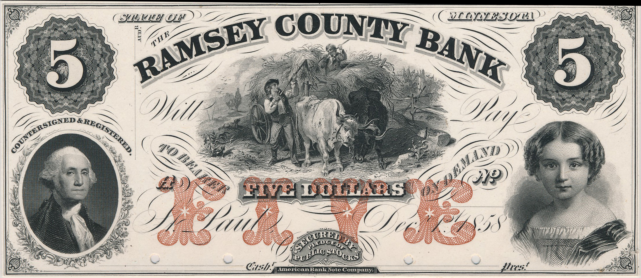 $5 Ramsey County Bank