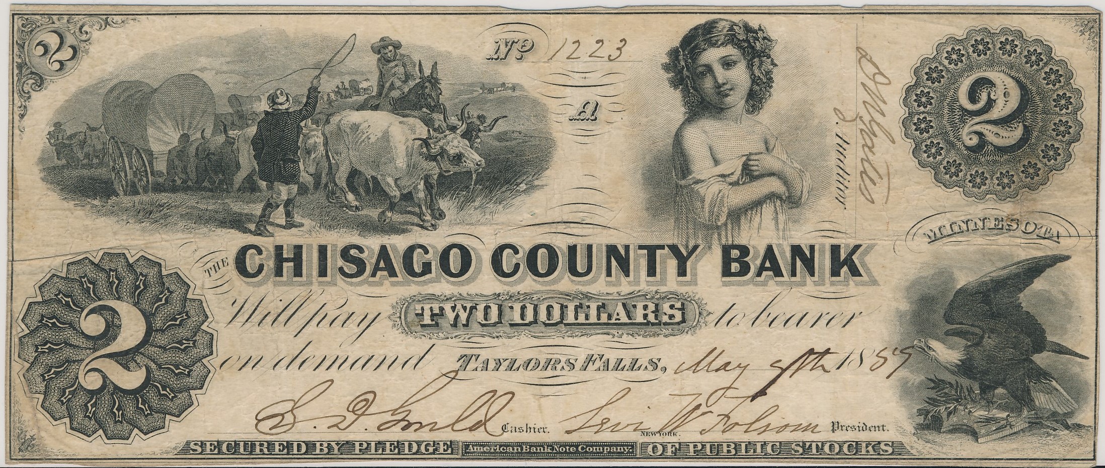 $2 Chisago County Bank