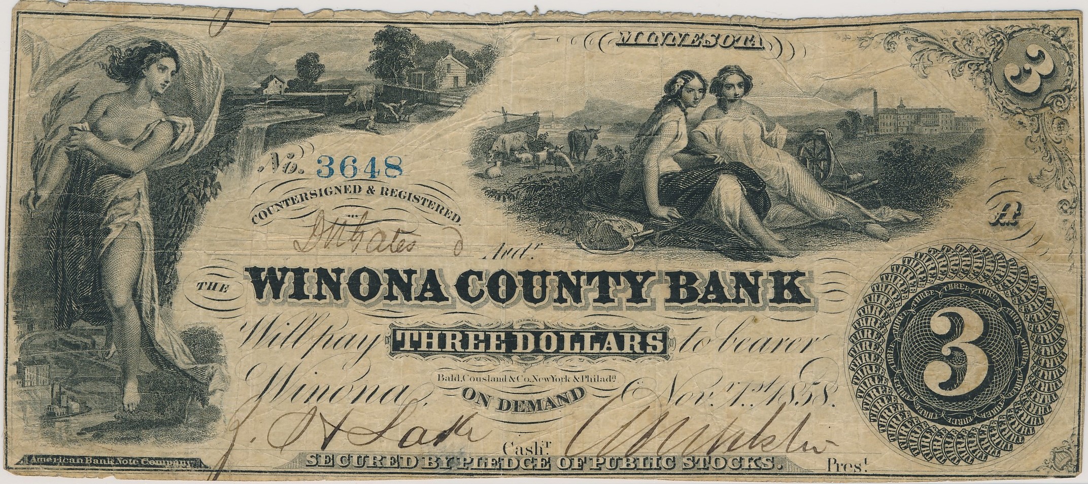 $3 Winona County Bank
