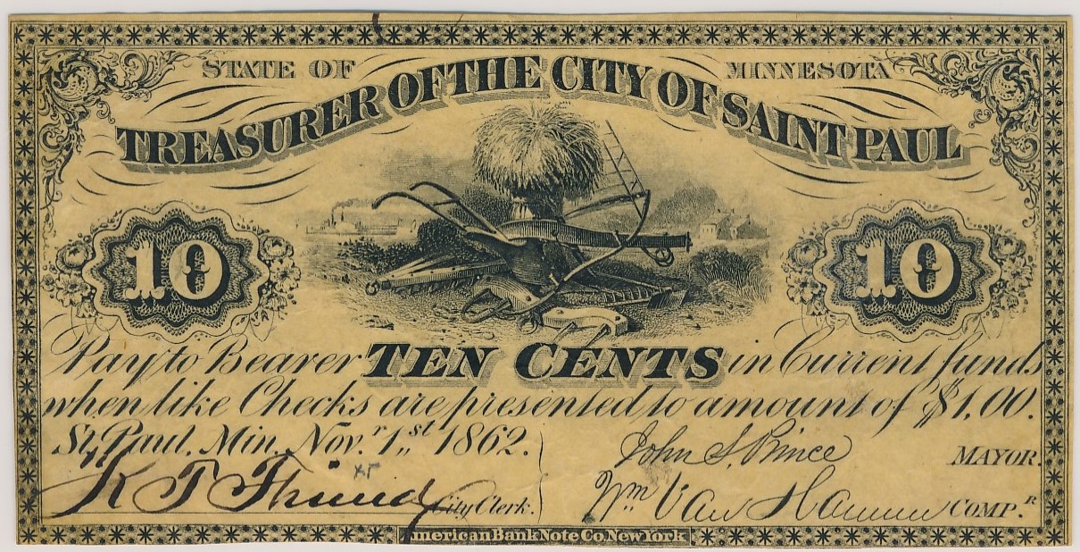 $.10 Treasurer of the City of Saint Paul (Second Issue)