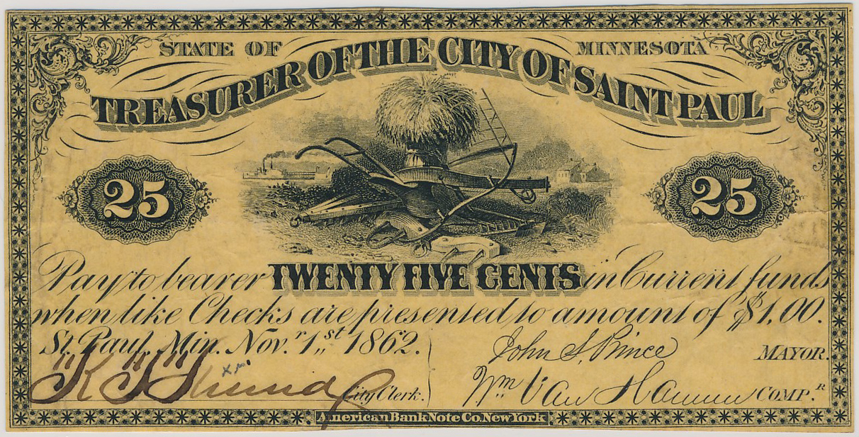 $.25 Treasurer of the City of Saint Paul (Second Issue)
