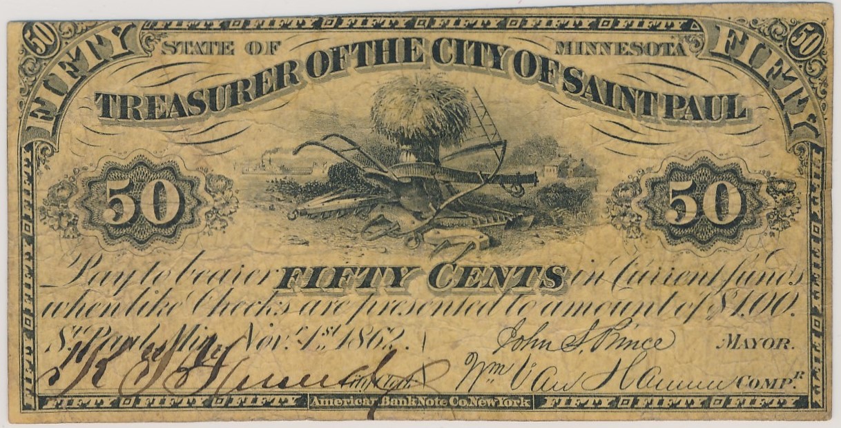 $.50 Treasurer of the City of Saint Paul (Second Issue)