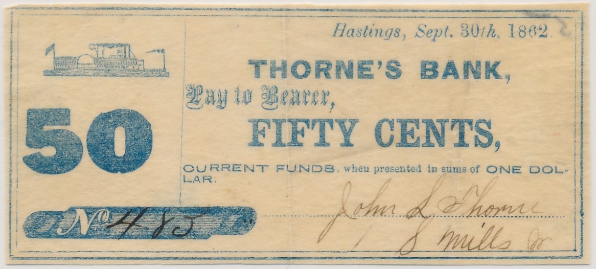 $.50 Thorne's Bank