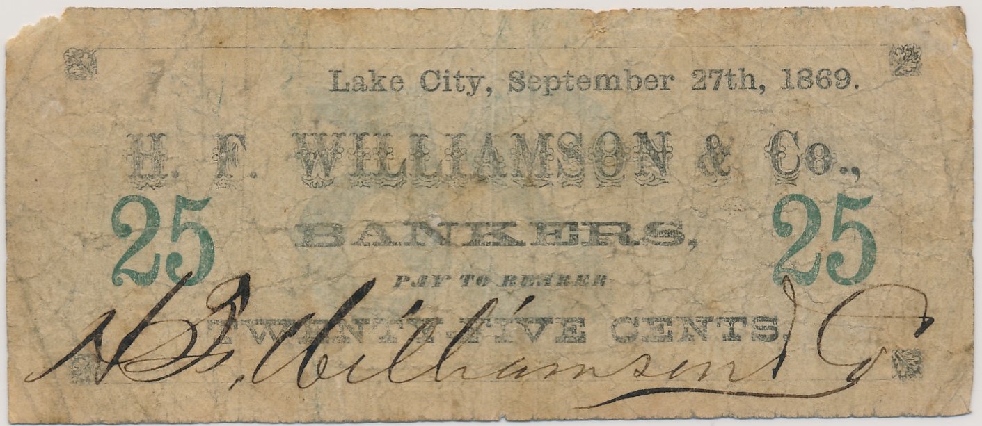 $.25 H. F. Williamson & Co.