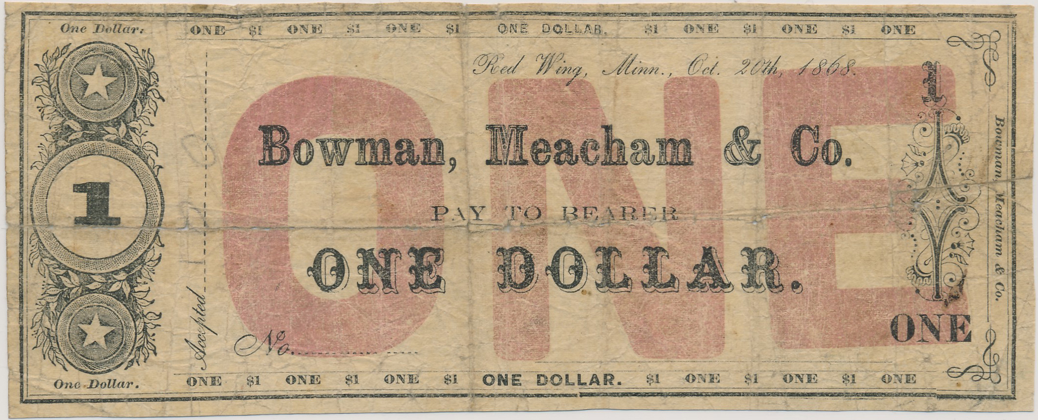 $1 Bowman, Meacham & Co.