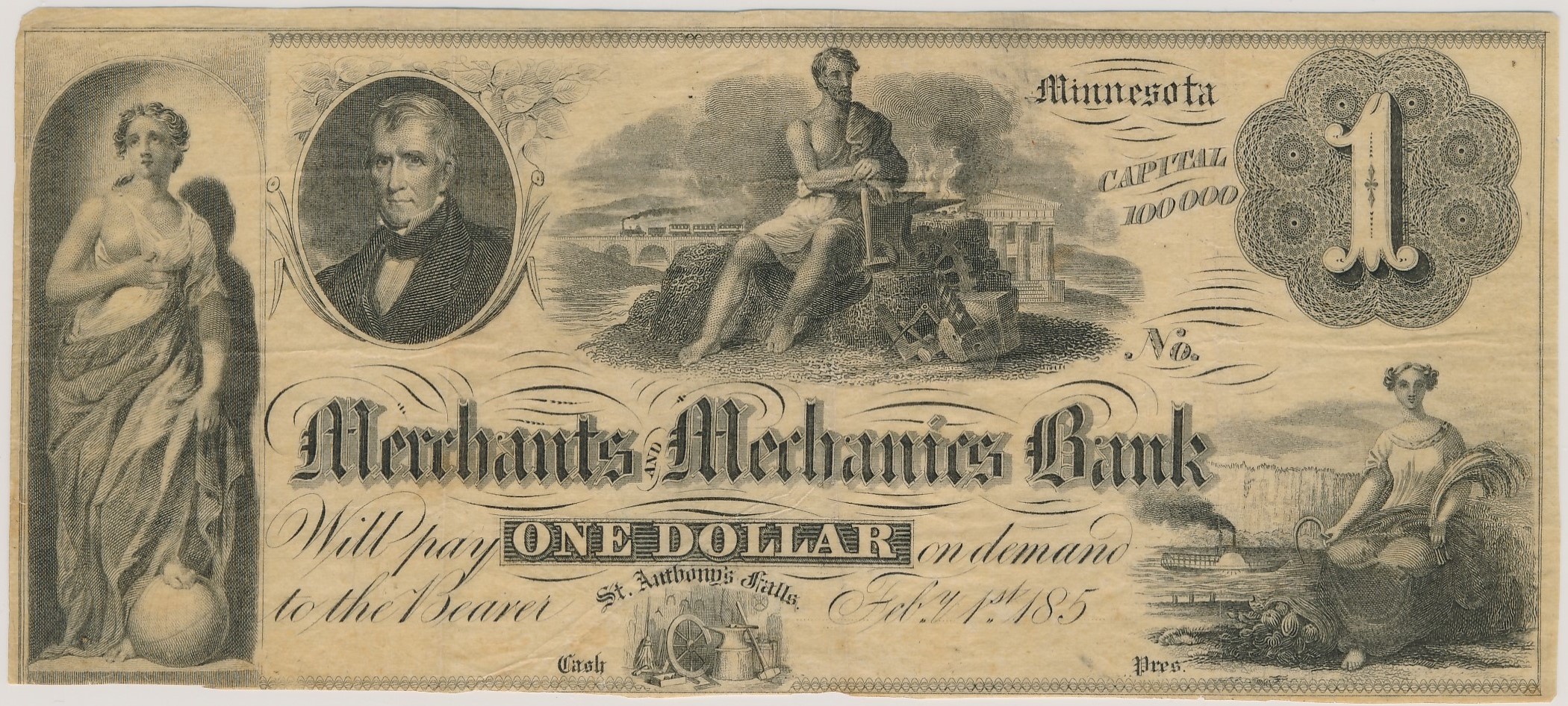 $1 Merchants and Mechanics Bank